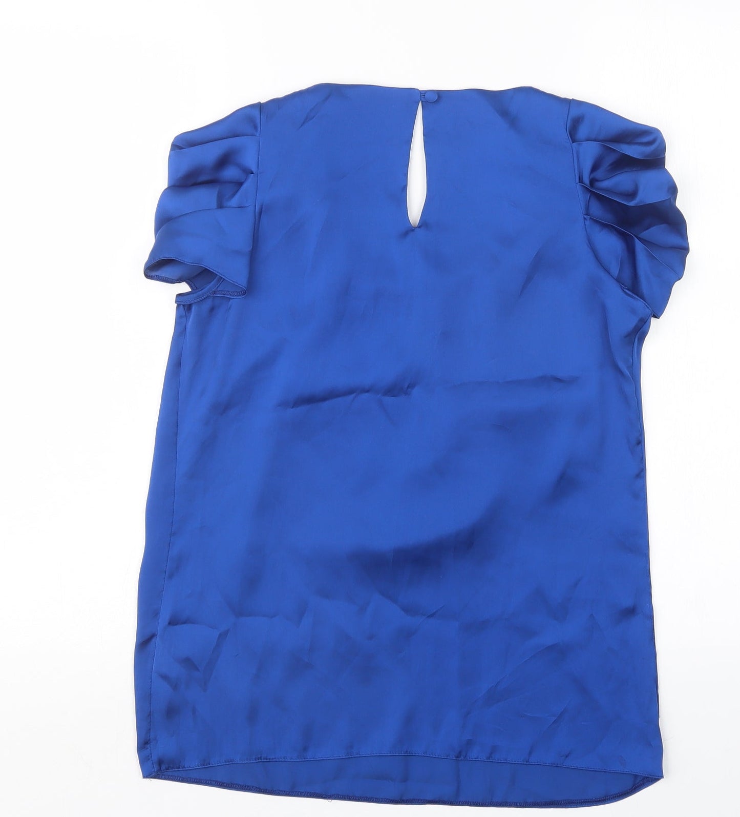 twentyten Womens Blue  Satin Basic Blouse Size 8