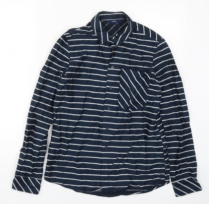 Womens UK Size 6 NEXT Blue Basic Button-Up