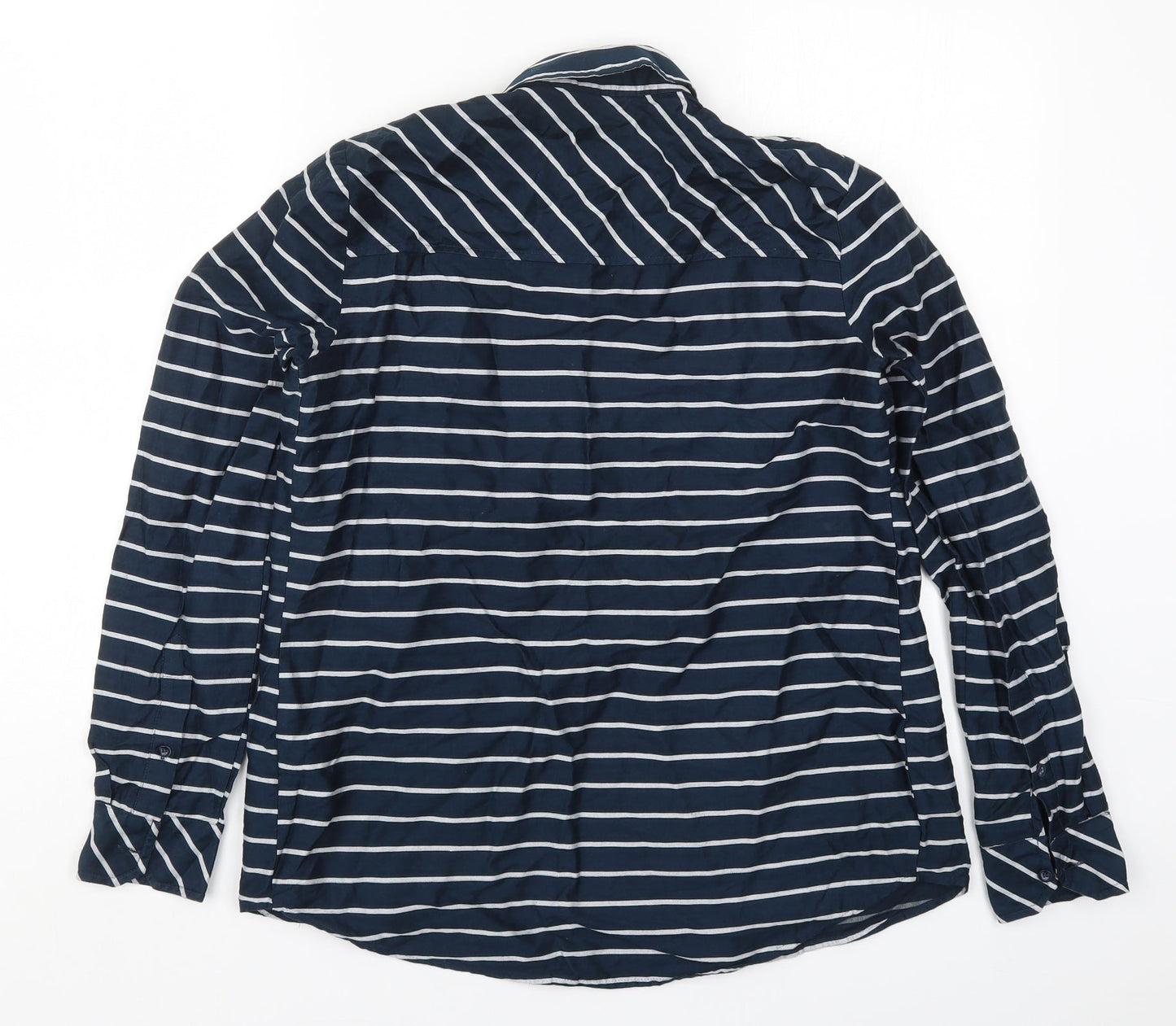 Womens UK Size 6 NEXT Blue Basic Button-Up
