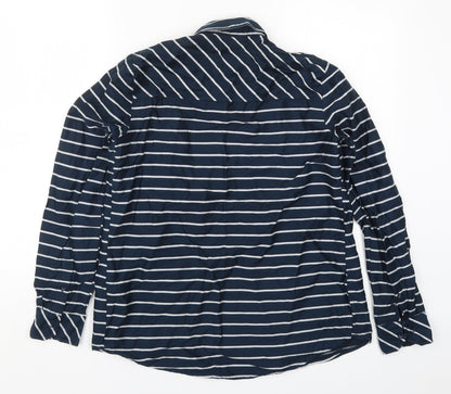 Womens UK Size 6 NEXT Blue Basic Button-Up