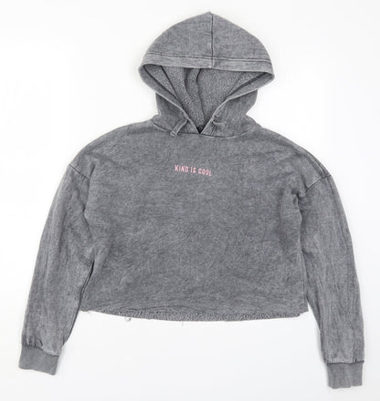 New Look Girls Grey   Pullover Hoodie Size 12-13 Years  - Kind is Cool
