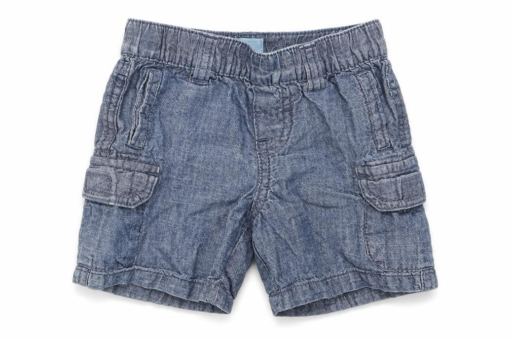 Front view of Gap Baby Blue Denim Cropped Jeans, size 12-18, Months