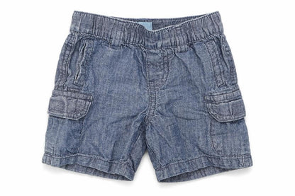 Front view of Gap Baby Blue Denim Cropped Jeans, size 12-18, Months