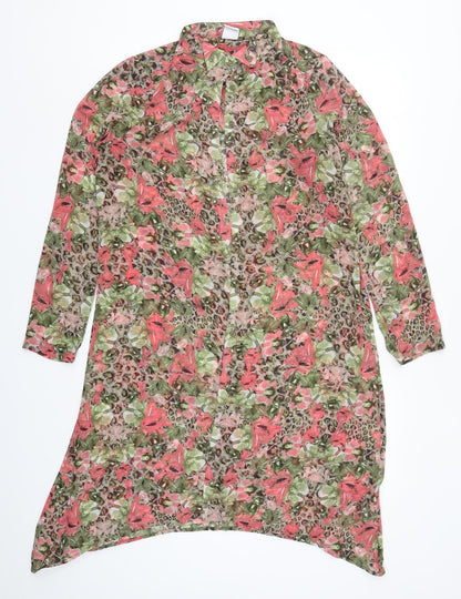VERO MODA Womens Multicoloured Floral  Shirt Dress  Size M