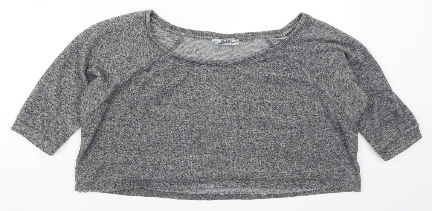 Womens UK Size M Pull & Bear Grey Pullover Sweatshirt