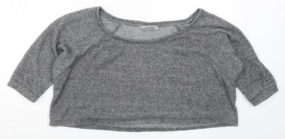Womens UK Size M Pull & Bear Grey Pullover Sweatshirt