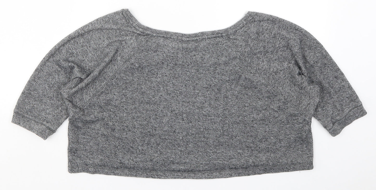 Womens UK Size M Pull & Bear Grey Pullover Sweatshirt