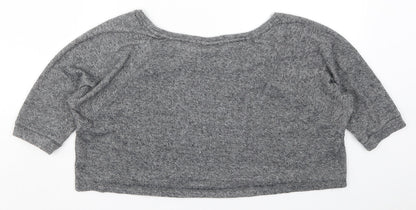 Womens UK Size M Pull & Bear Grey Pullover Sweatshirt