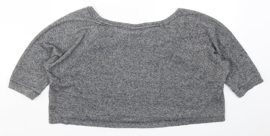 Womens UK Size M Pull & Bear Grey Pullover Sweatshirt
