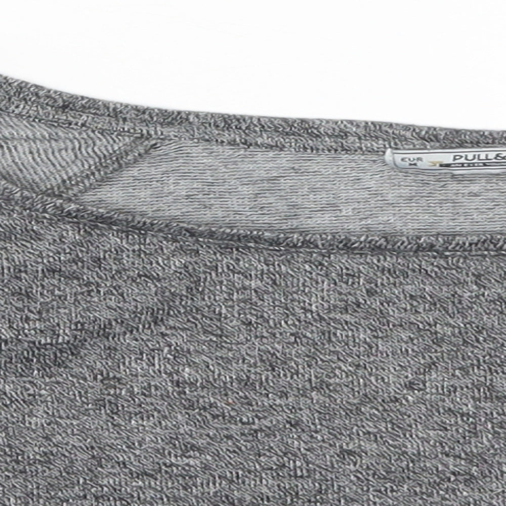 Womens UK Size M Pull & Bear Grey Pullover Sweatshirt