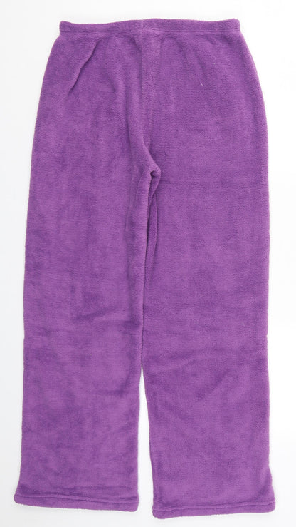 Womens UK Size M Preworn Regular Fit  Purple Trousers
