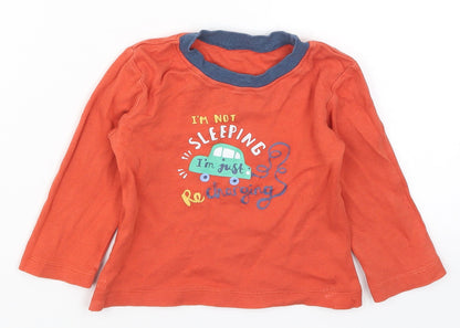 Nutmeg Boys Red Solid  Cami Pyjama Top Size 18-24 Months  - I'm Not Sleeping Recharging