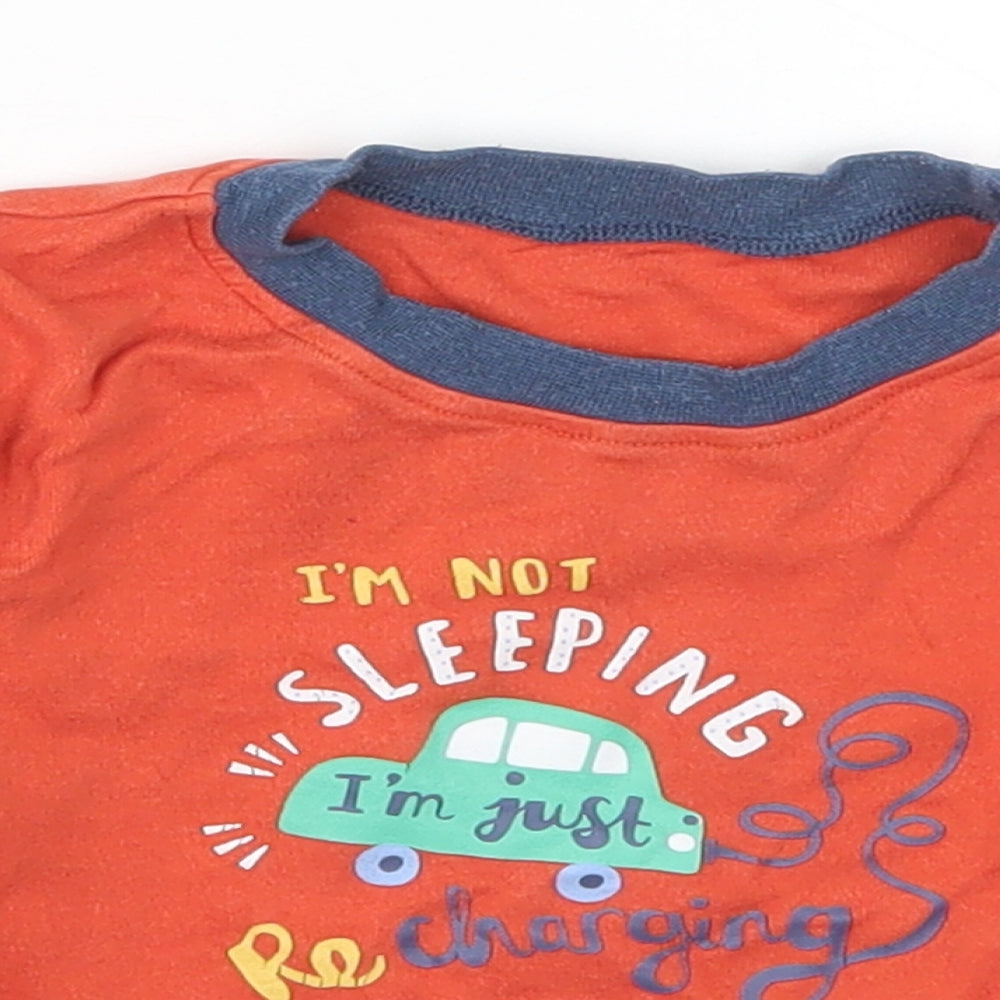 Nutmeg Boys Red Solid  Cami Pyjama Top Size 18-24 Months  - I'm Not Sleeping Recharging