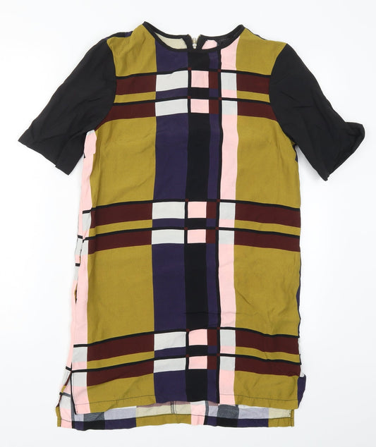Topshop Womens Multicoloured Colourblock  T-Shirt Dress  Size 10