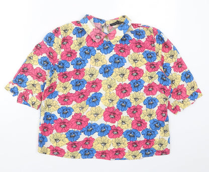 Womens UK Size 14 Atmosphere Multicoloured Basic T-Shirt