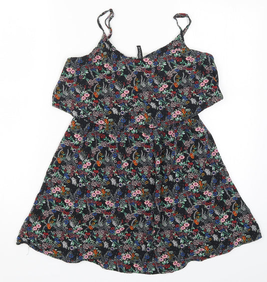 H&M Womens Multicoloured Floral  Mini  Size 10