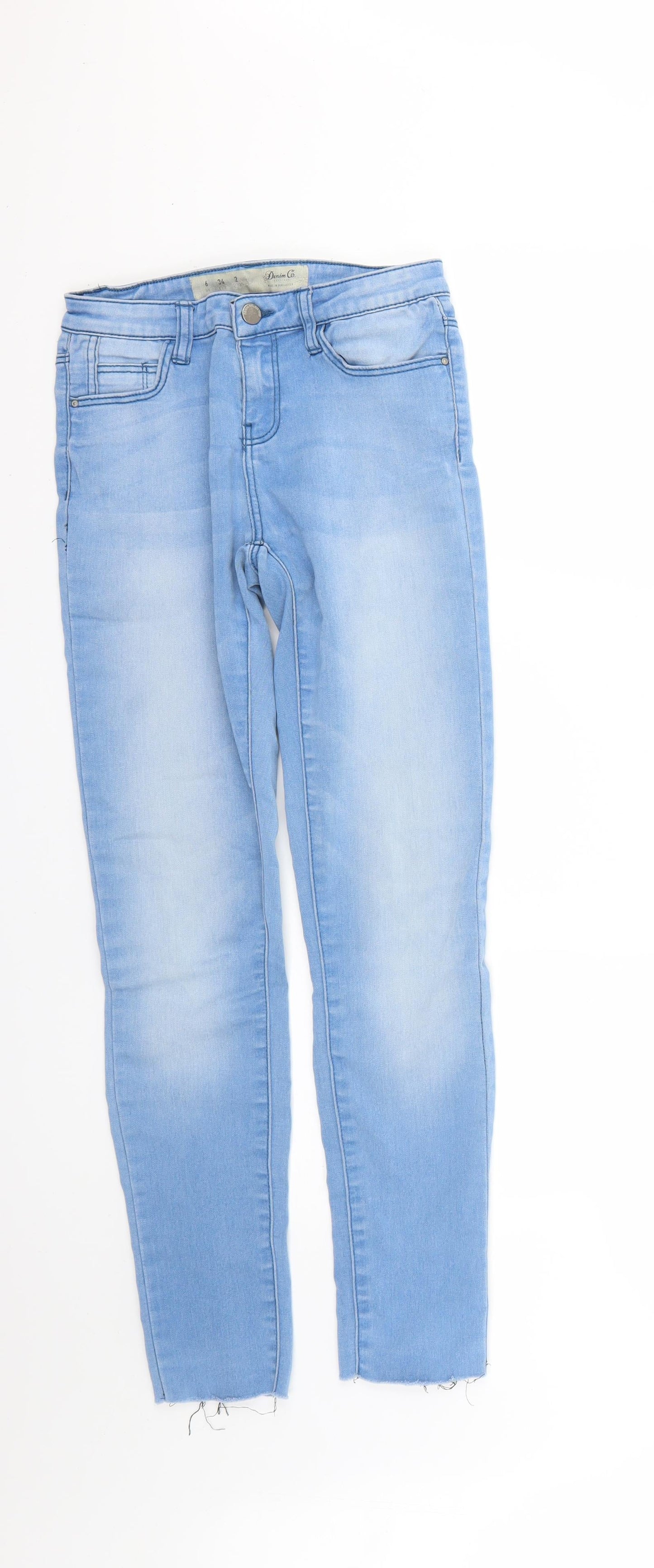 Denim & Co. Womens Blue   Skinny Jeans Size 6 L27 in