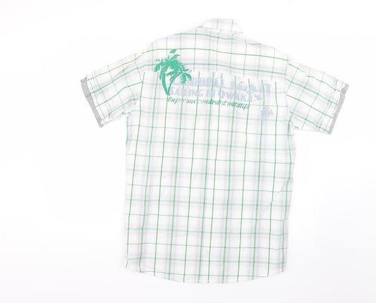 Springfield Mens Multicoloured Check   Button-Up Size L