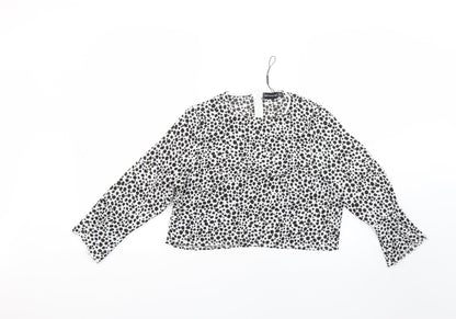 Womens UK Size 12 PRETTYLITTLETHING Multicoloured Basic Blouse