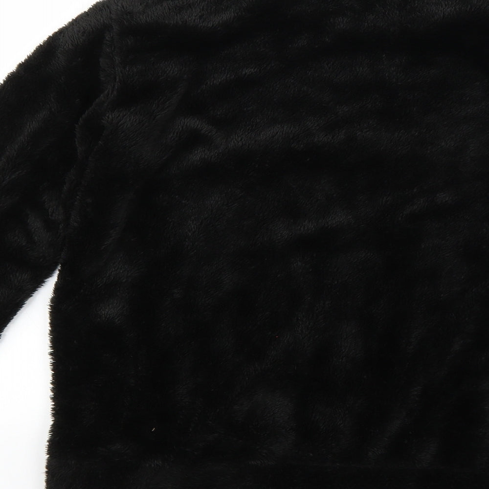 Preworn Womens Black Solid  Top Pyjama Top Size 8