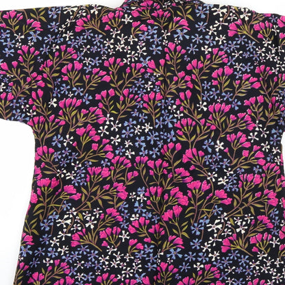 Brand and care label for bambie house women’s multicoloured floral basic button-up, size UK 10