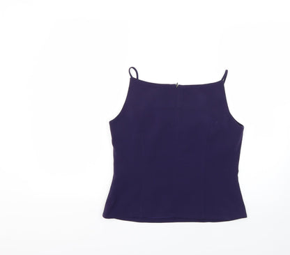 Womens UK Size 10 elite Purple Basic Blouse