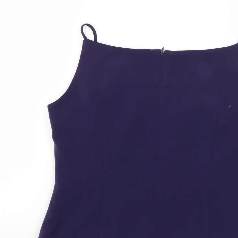 Womens UK Size 10 elite Purple Basic Blouse