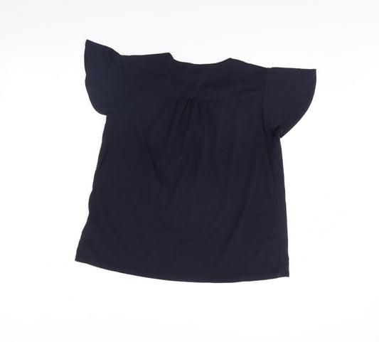 Womens UK Size L H&M Blue Basic Blouse