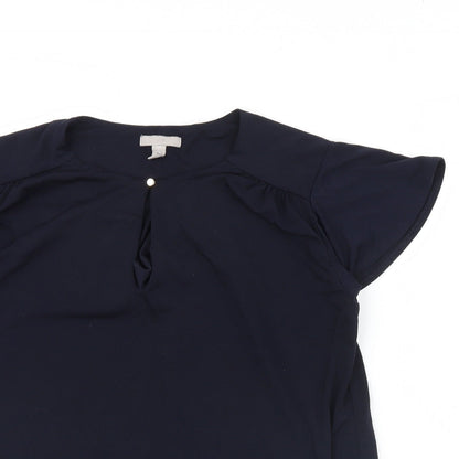 Womens UK Size L H&M Blue Basic Blouse
