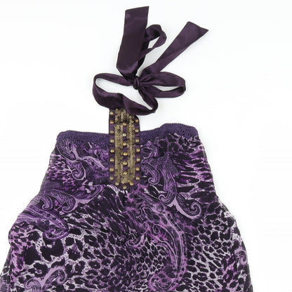 Just addict Womens Purple Fair Isle  Kaftan  Size M