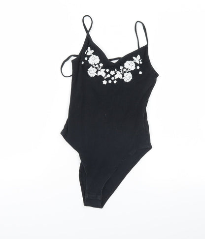 Topshop Womens Black   Bodysuit One-Piece Size 6