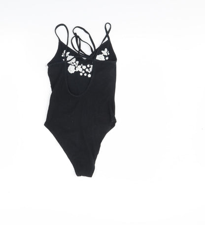 Topshop Womens Black   Bodysuit One-Piece Size 6