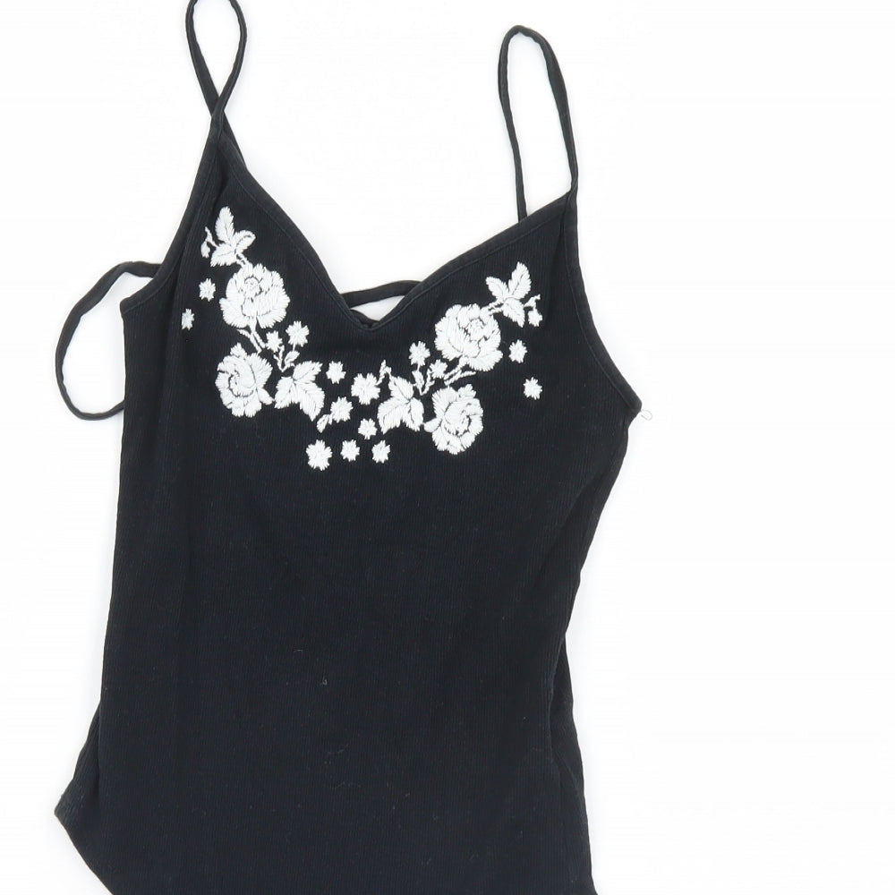 Topshop Womens Black   Bodysuit One-Piece Size 6