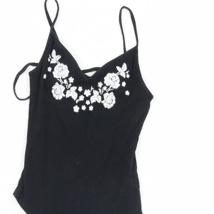 Topshop Womens Black   Bodysuit One-Piece Size 6