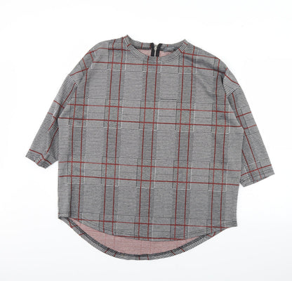 Primark Womens Grey Check  Pullover Jumper Size L