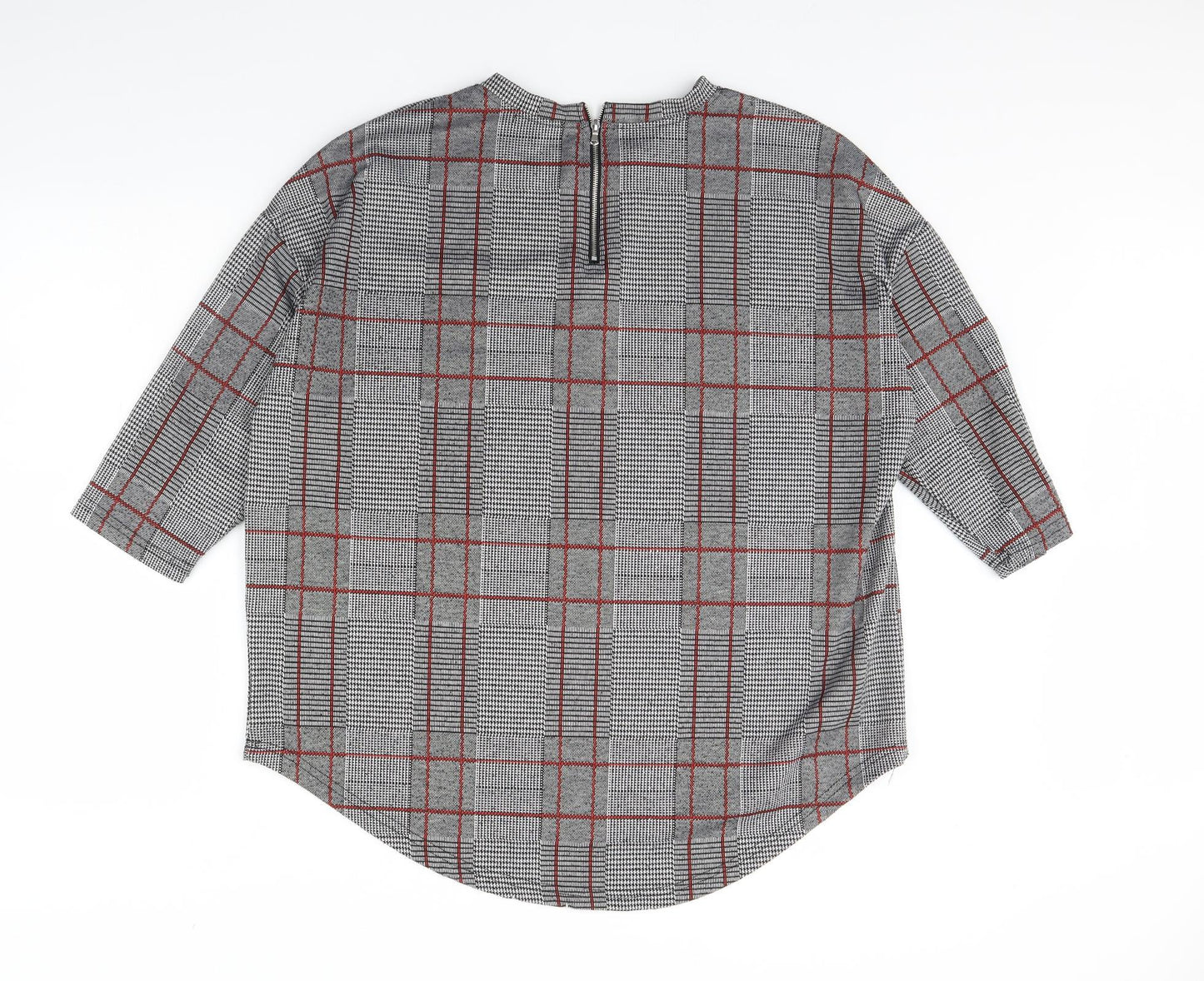 Primark Womens Grey Check  Pullover Jumper Size L