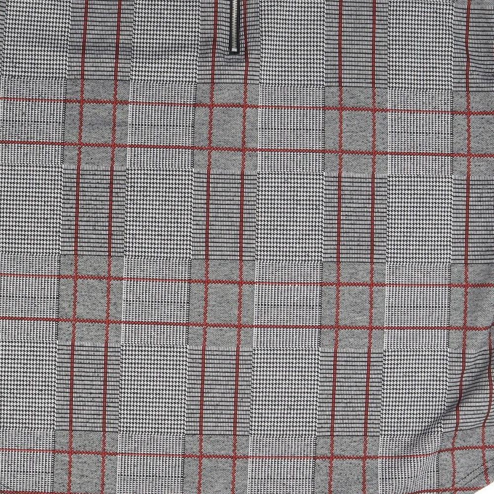 Primark Womens Grey Check  Pullover Jumper Size L