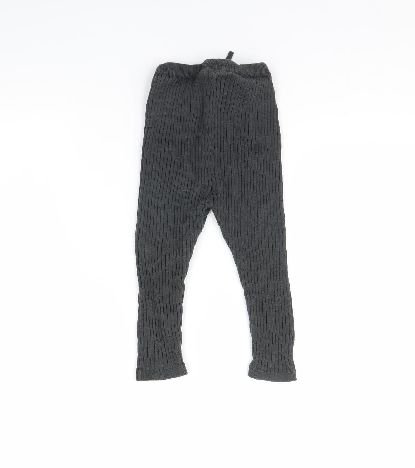 H&M Girls Grey   Jogger Trousers Size 2 Years