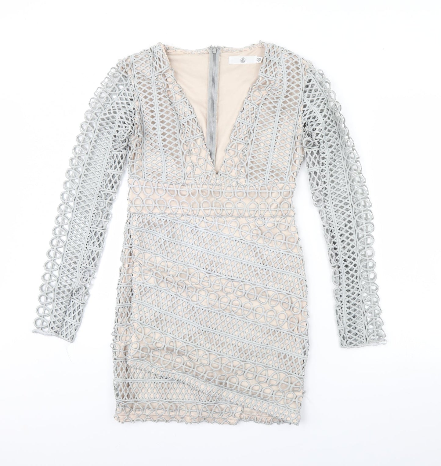 Missguided Womens Grey   Pencil Dress  Size 10