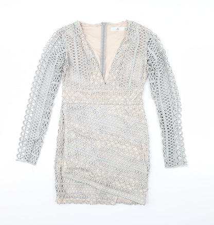 Missguided Womens Grey   Pencil Dress  Size 10