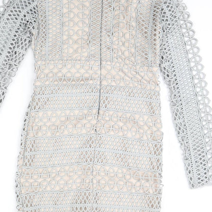 Missguided Womens Grey   Pencil Dress  Size 10