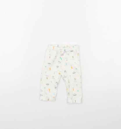 Bebe Bonito Girls White Spotted  Capri Trousers Size 0-3 Months