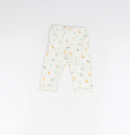 Bebe Bonito Girls White Spotted  Capri Trousers Size 0-3 Months