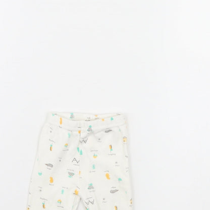 Bebe Bonito Girls White Spotted  Capri Trousers Size 0-3 Months
