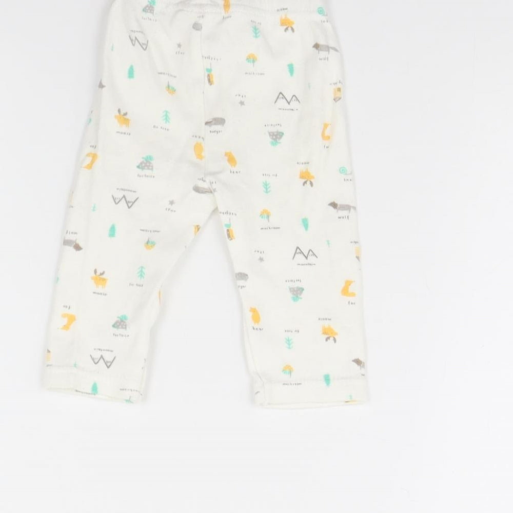 Bebe Bonito Girls White Spotted  Capri Trousers Size 0-3 Months