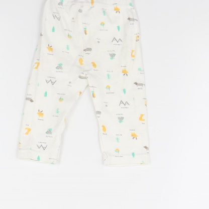Bebe Bonito Girls White Spotted  Capri Trousers Size 0-3 Months
