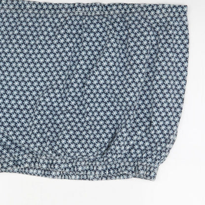 Baard Angels Womens Blue Floral  Cropped Tank Size 16