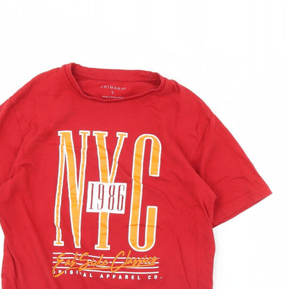 Primark Mens Red    T-Shirt Size S