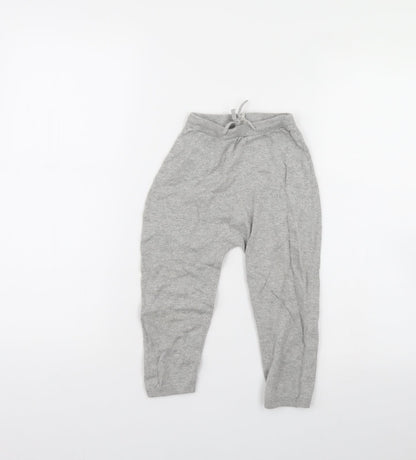 H&M Girls Grey   Jogger Trousers Size 2 Years