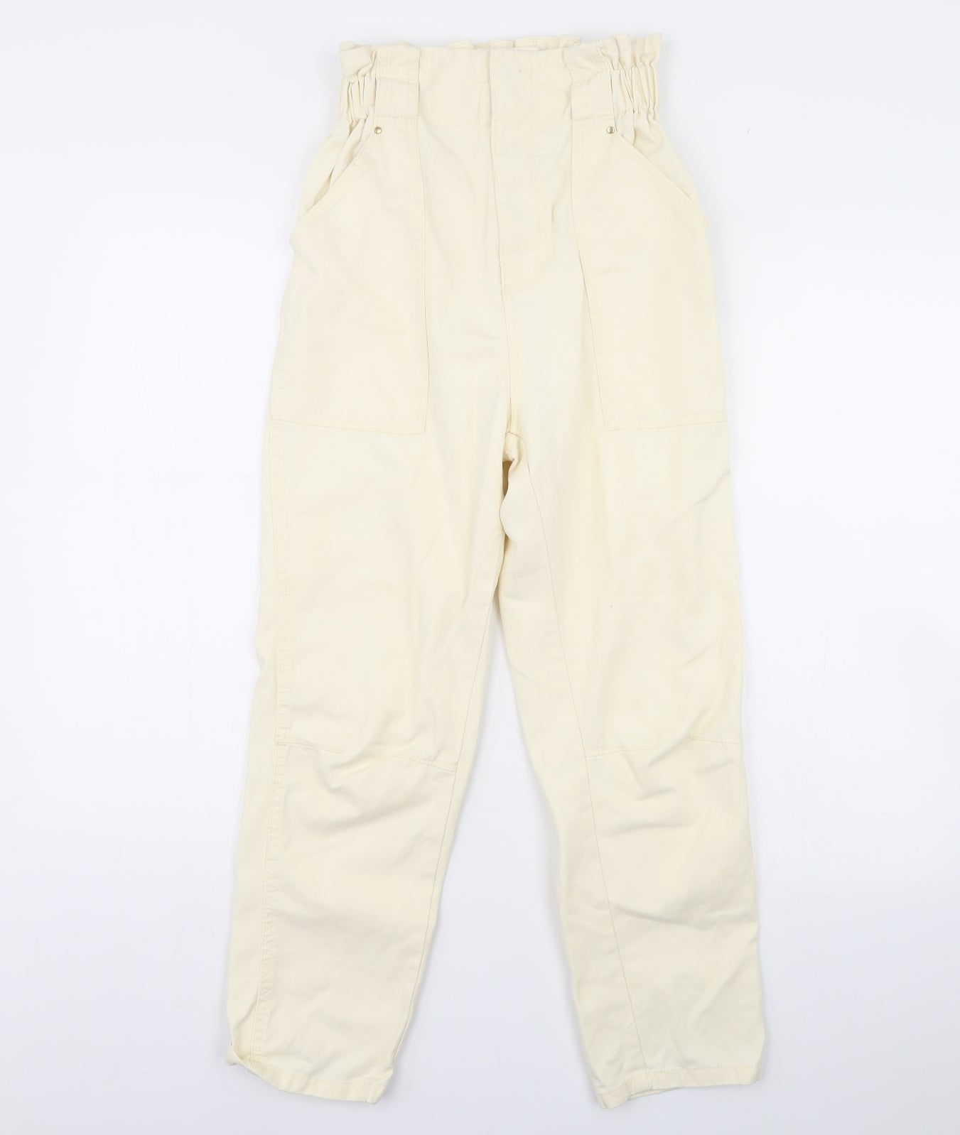 River Island Womens Yellow  Denim Straight Jeans Size 10 L28 in